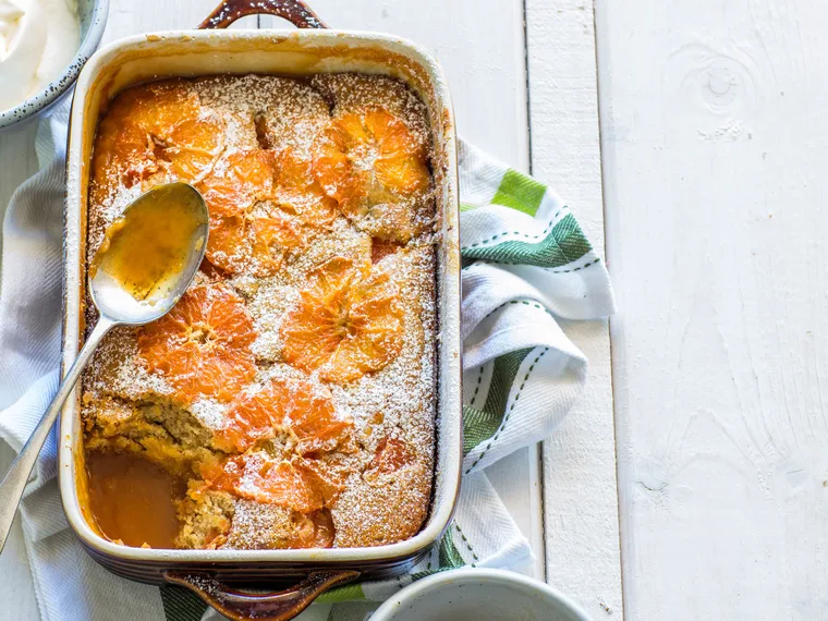 Zingy ginger and grapefruit sponge pudding