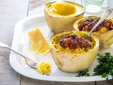 Squaghetti bolognese bowls