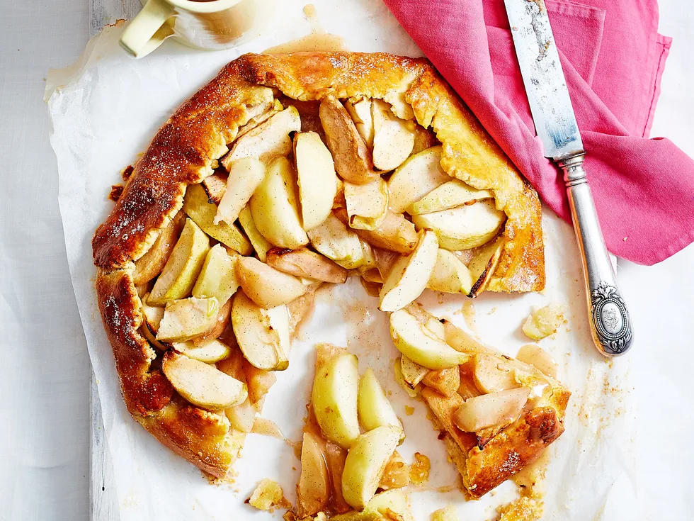 Apple and pear free-form tart