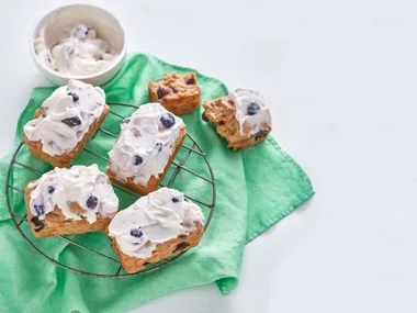 Mini blueberry and banana bread loaves
