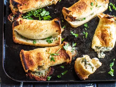 Posh cheese rolls