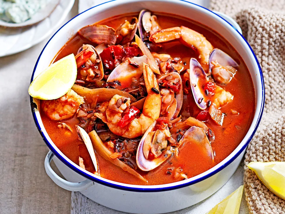 Spicy seafood soup