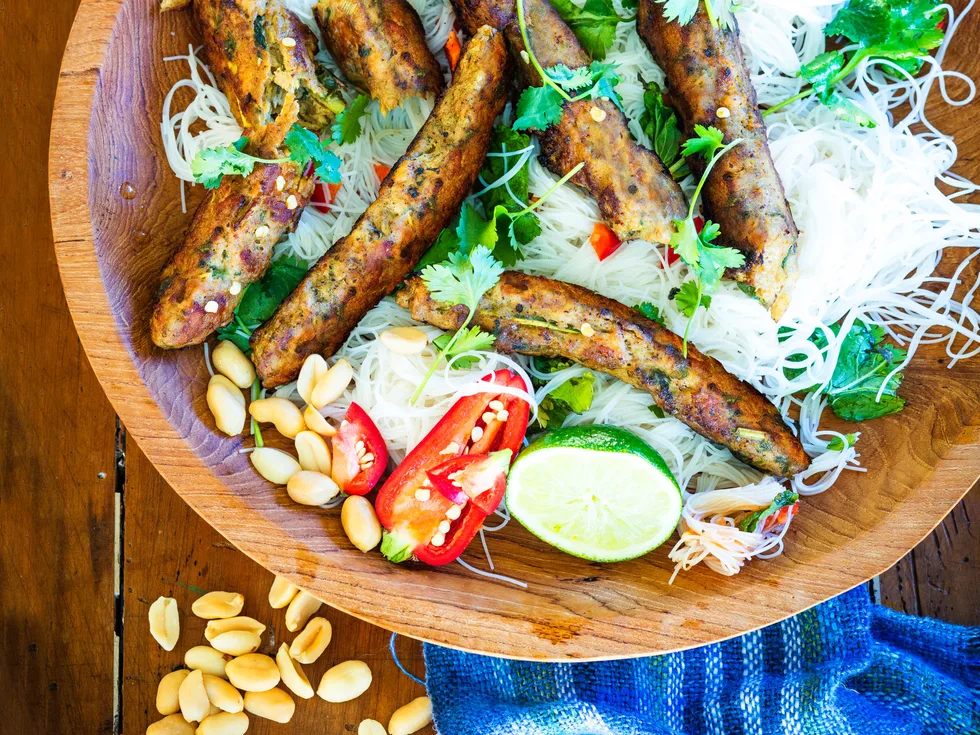 Healthy Thai sausages