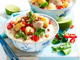 Deliciously comforting Thai lemongrass and coconut chicken soup