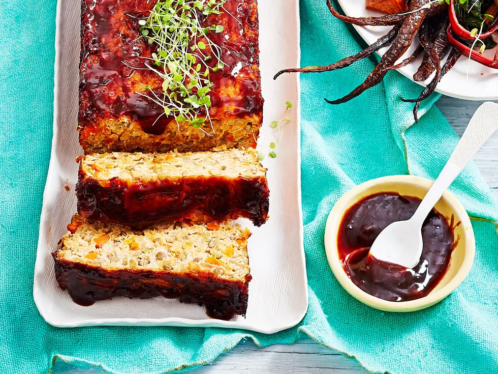 Old-fashioned devilled turkey meatloaf