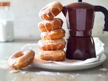 Buttermilk doughnuts with vanilla glaze