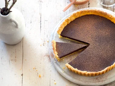 Dark chocolate tart