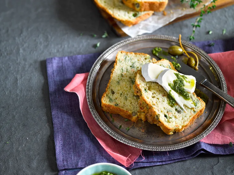 Salmon and caper brunch loaf