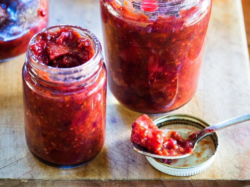 Indian-spiced tamarillo chutney