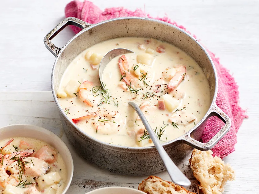 Creamy seafood soup