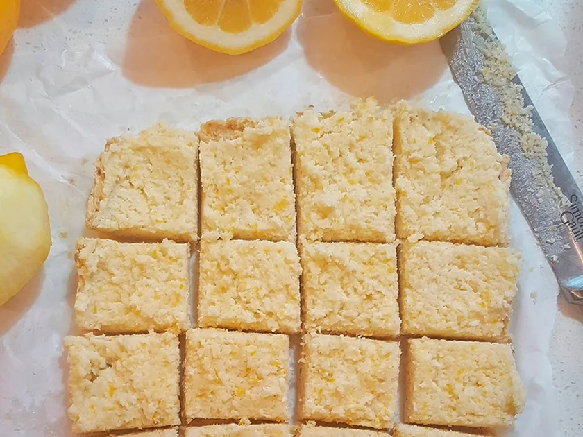 Zesty raw lemon slice (dairy-free and nut-free)