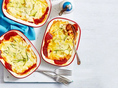 Cheat’s pork and mushroom lasagne