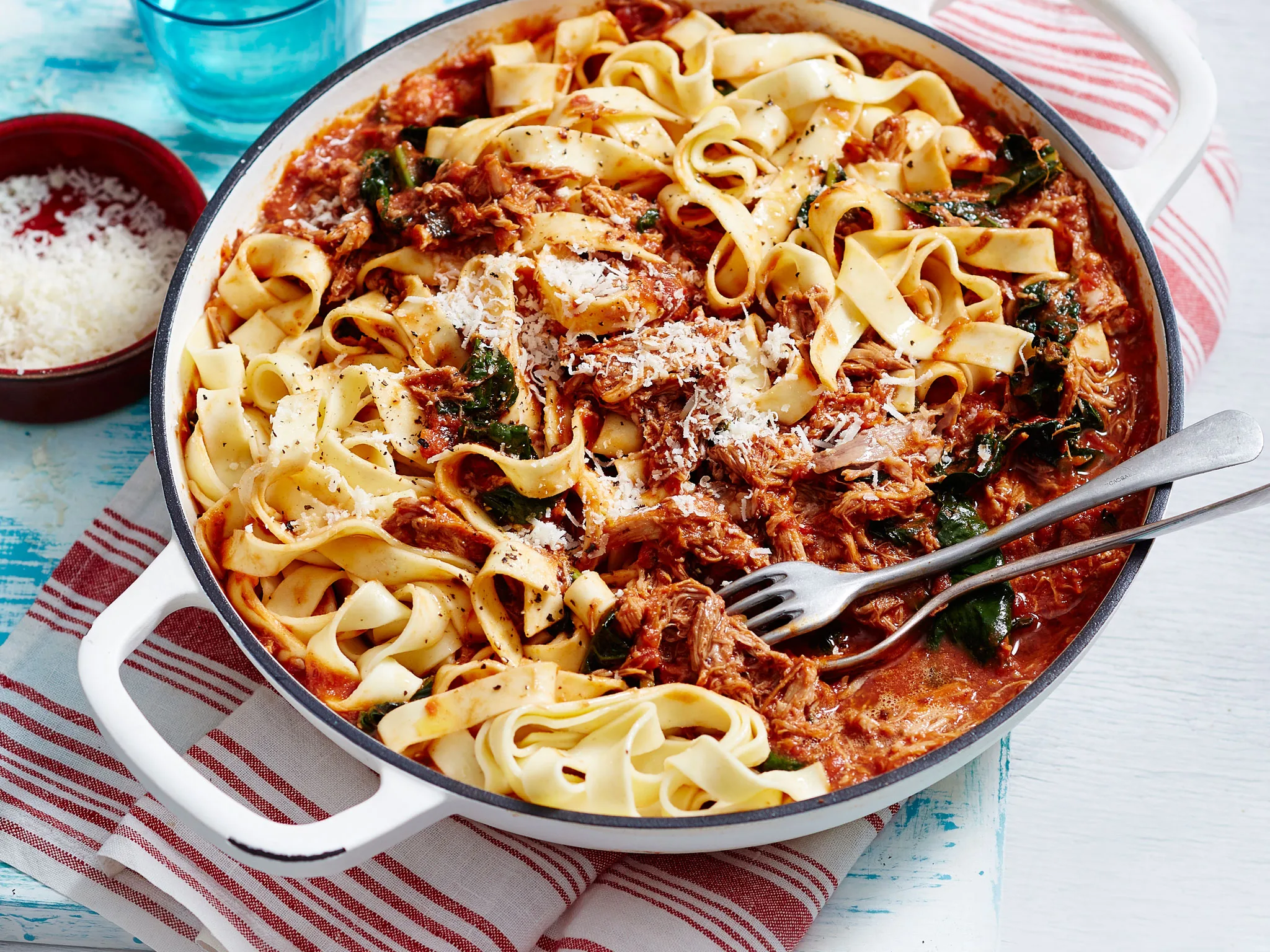 Pork shoulder ragu with fettuccine