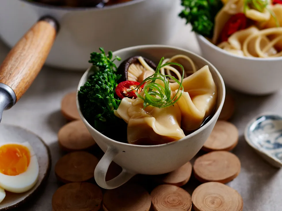 Pork and prawn wonton soup