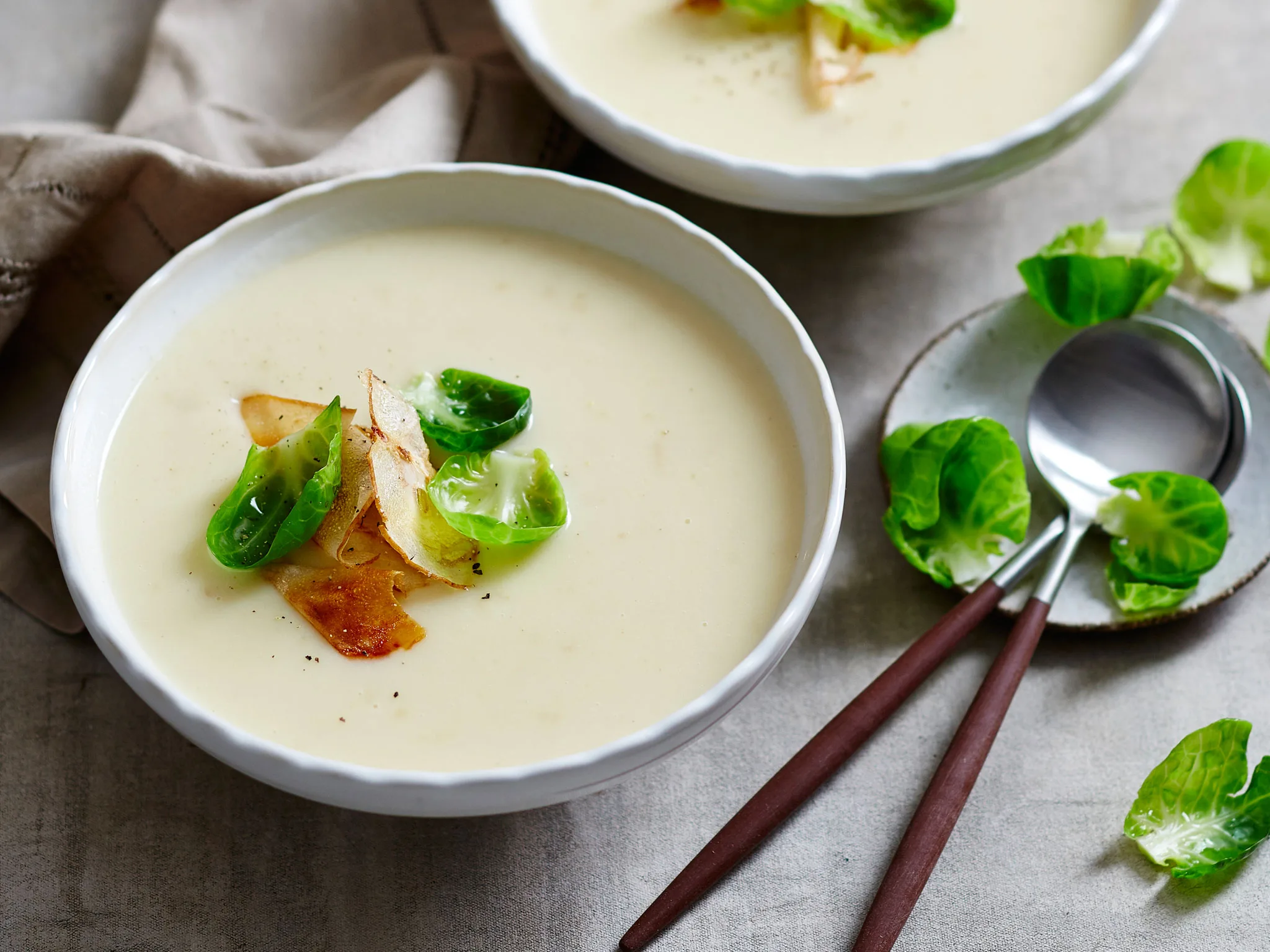 Cauliflower and Jerusalem artichoke soup