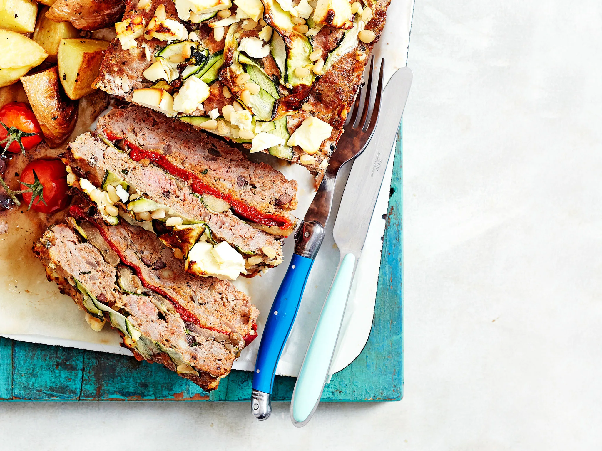 Mediterranean layered meatloaf