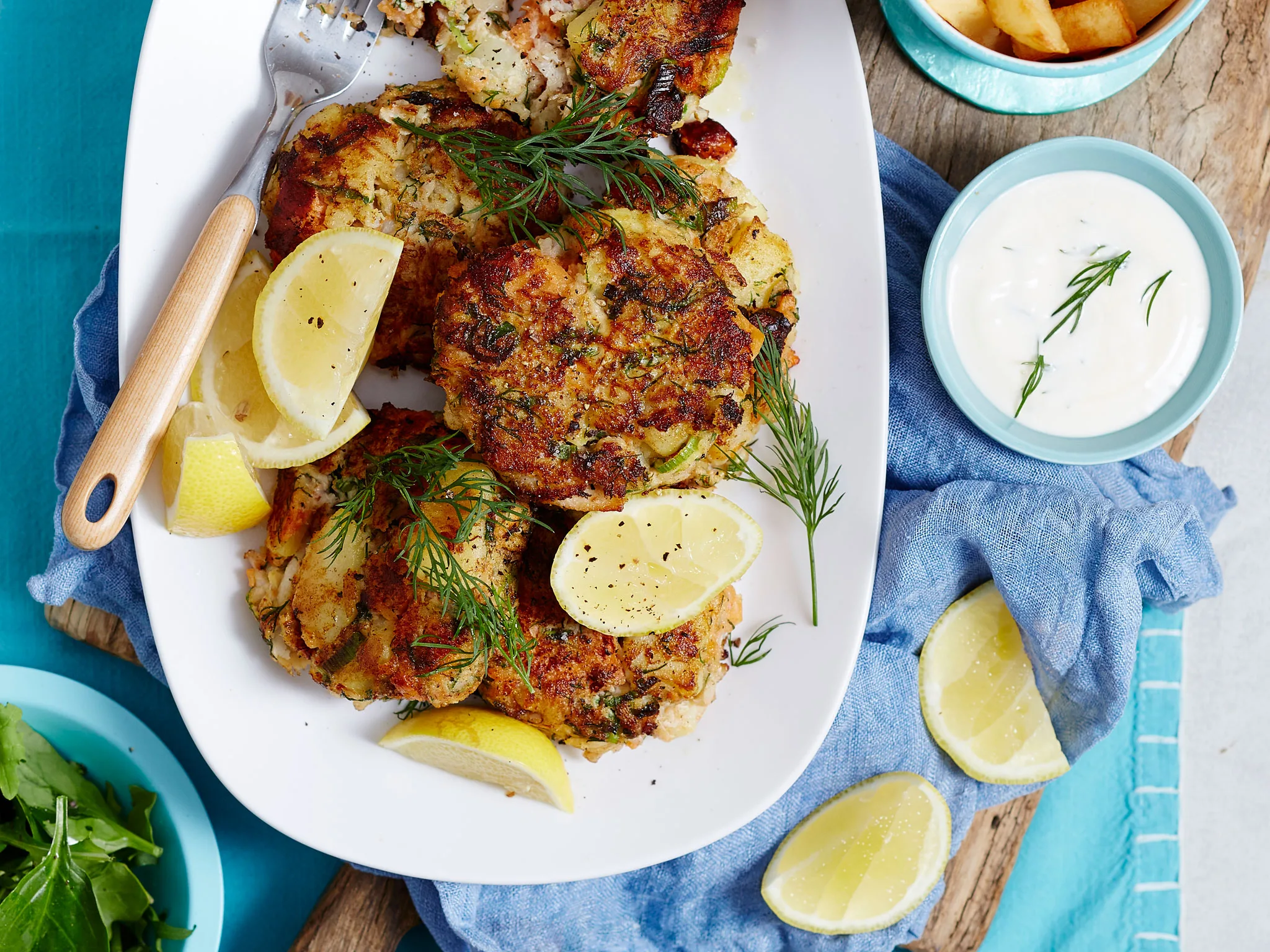 Crab and potato rissoles
