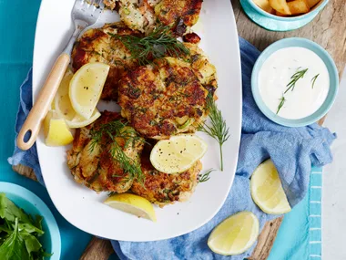 Crab and potato rissoles