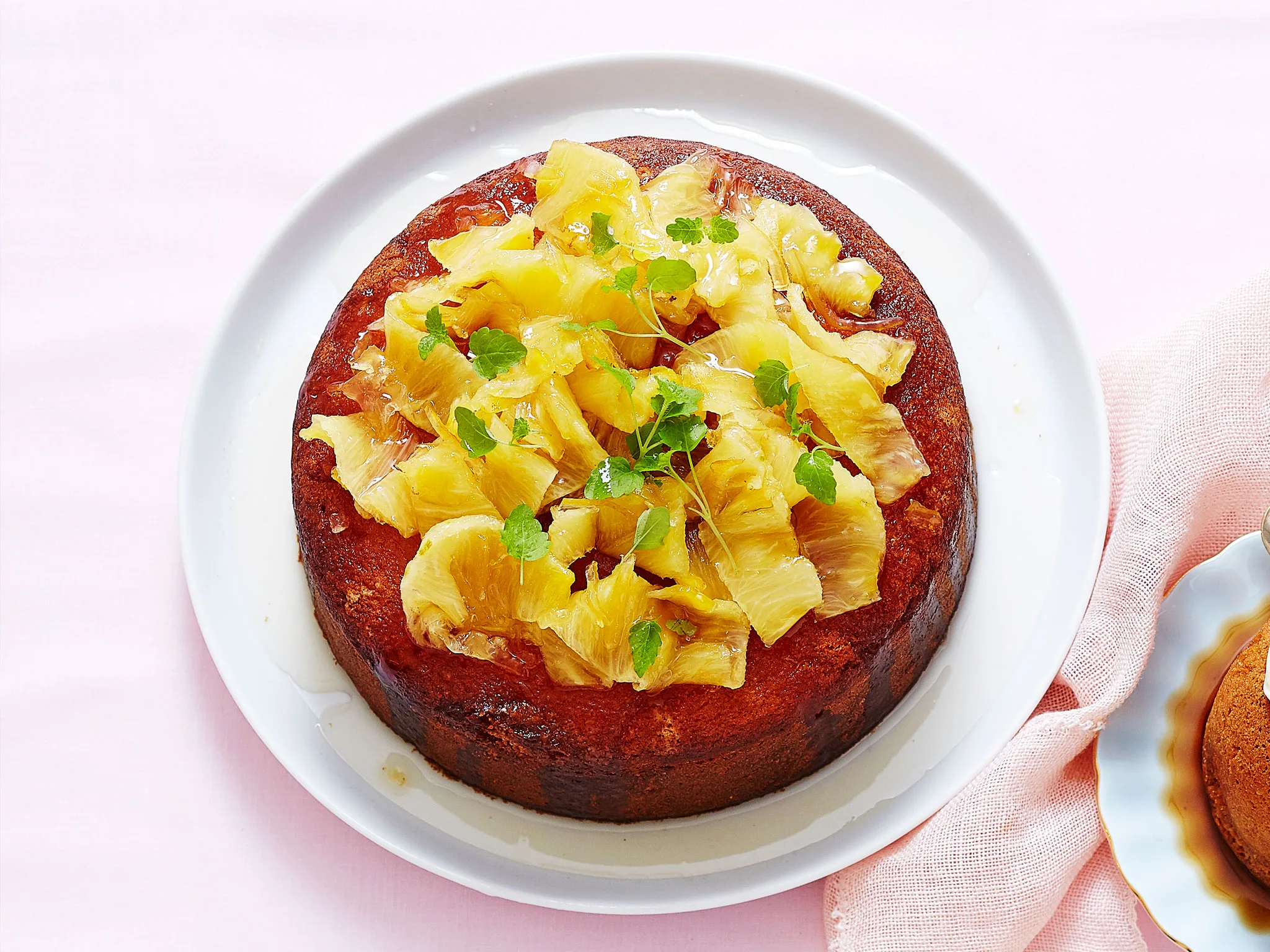 Pineapple and ginger syrup cake