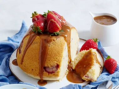Strawberry and ginger pudding