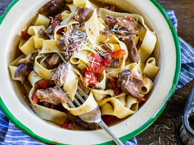 Lamb shank ragu and pappardelle