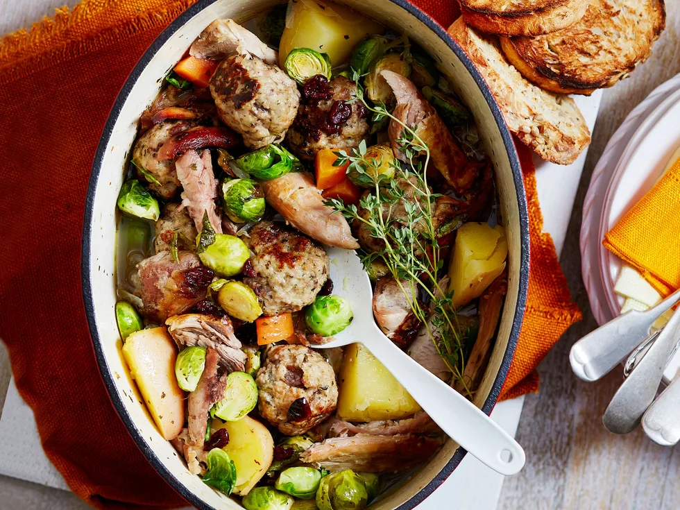 Turkey and stuffing casserole