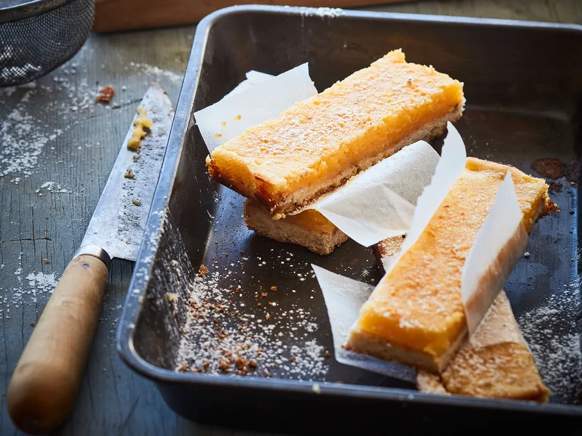 Lemon and rosemary oaty bar slice