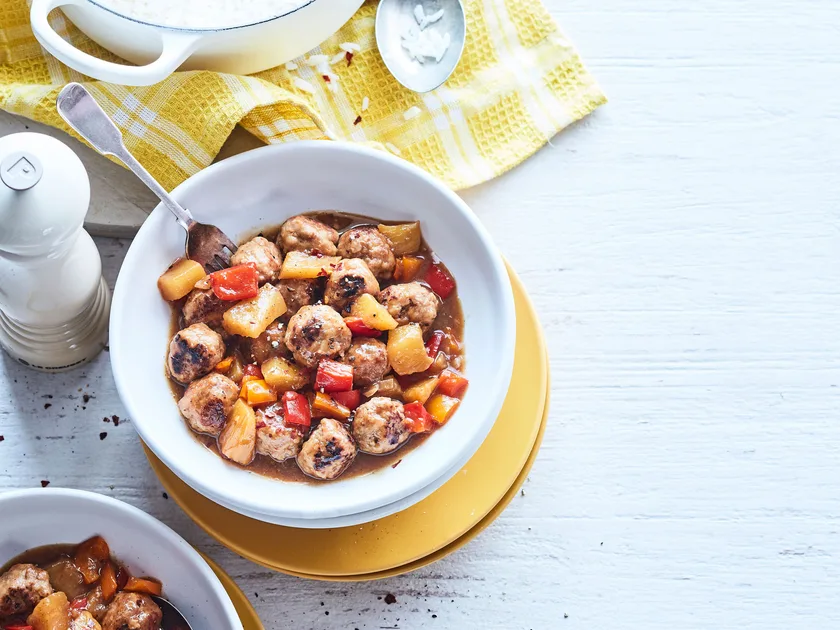 Zesty pork and pineapple meatballs