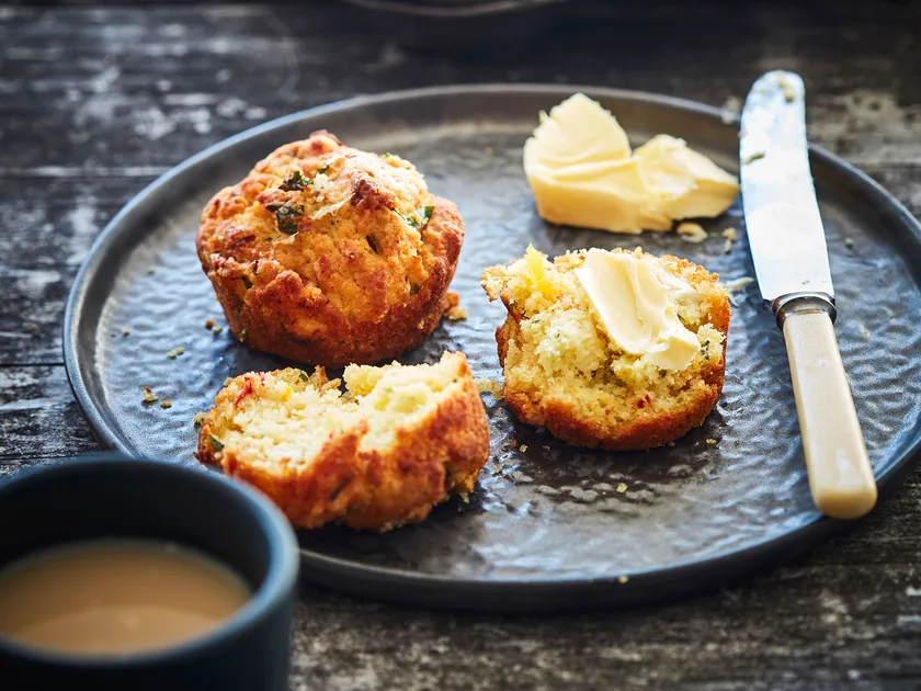 Workmen’s savoury vegetarian muffins