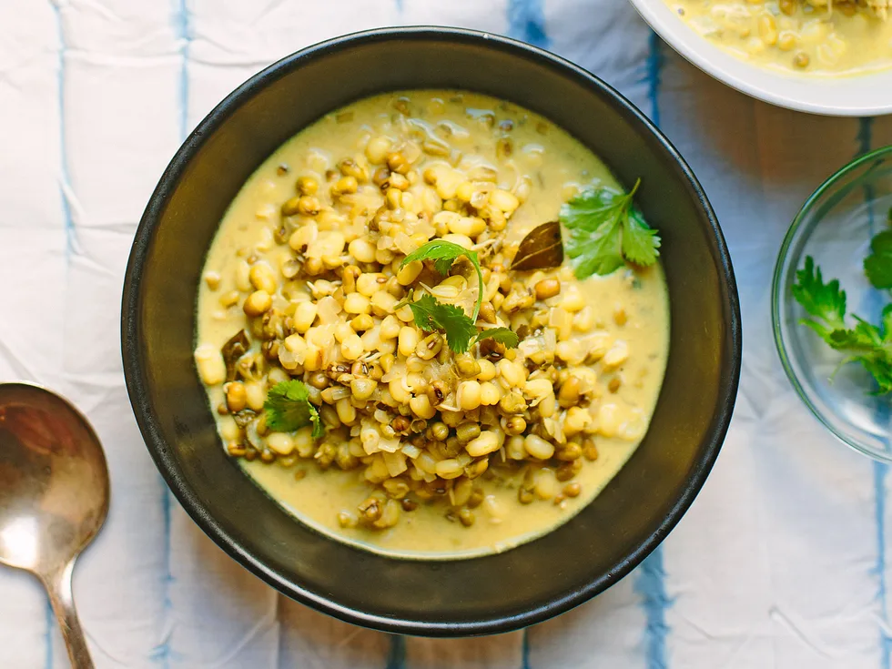 Sprouted mung bean curry