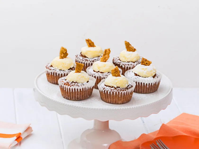 Hokey pokey cupcakes with creamy frosting