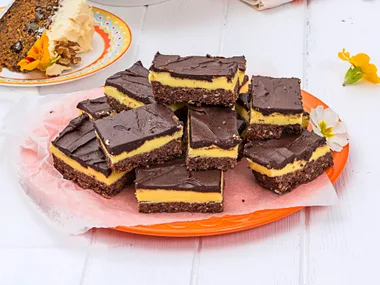 Chocolate Weet-Bix custard slice