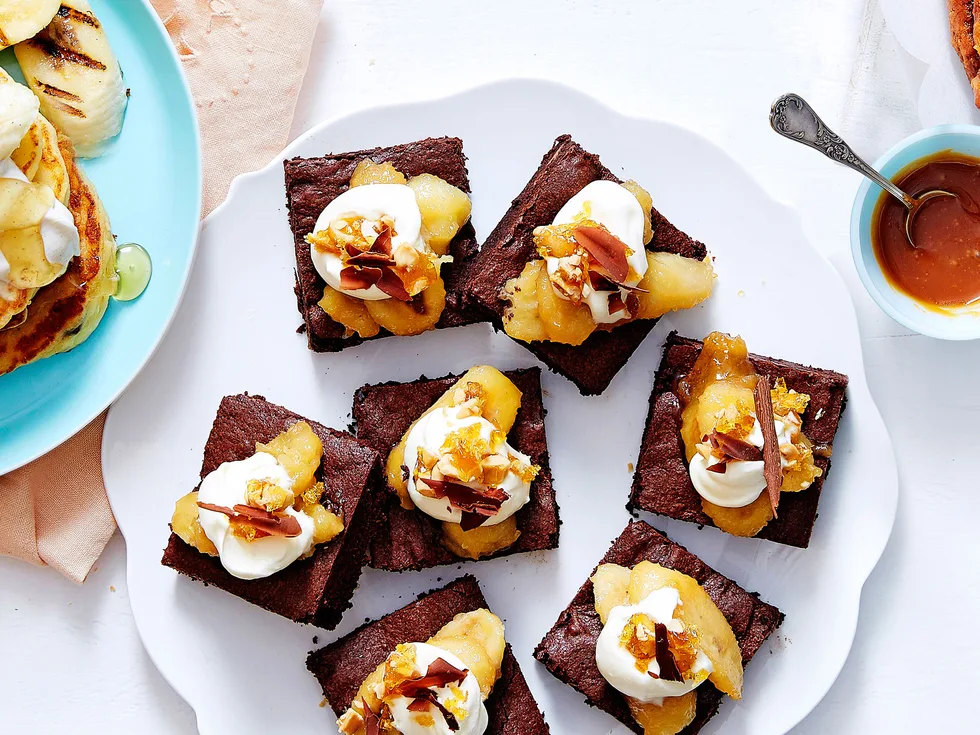 Banana split brownies