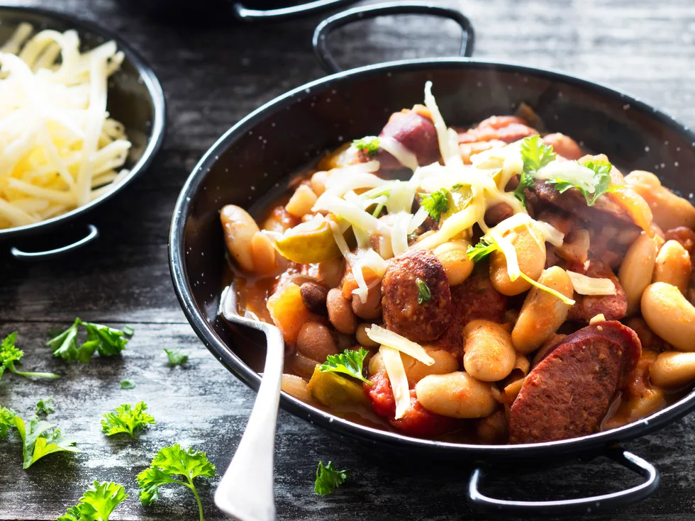 Boston beans with chorizo