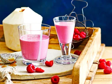Creamy raspberry smoothie