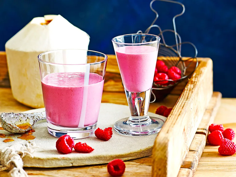 Creamy raspberry smoothie