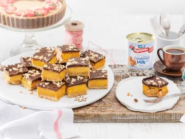 Best-ever caramel slice with salted peanut crunch