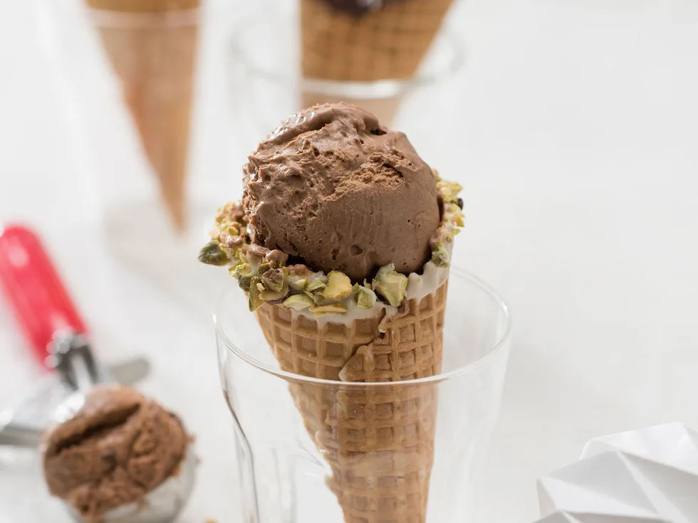 Simple no-churn dark chocolate ice cream