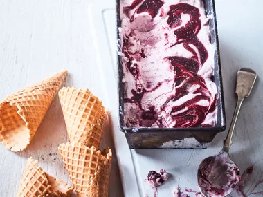 Any berry creamy semifreddo ice cream