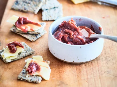 Sour rhubarb and star anise paste
