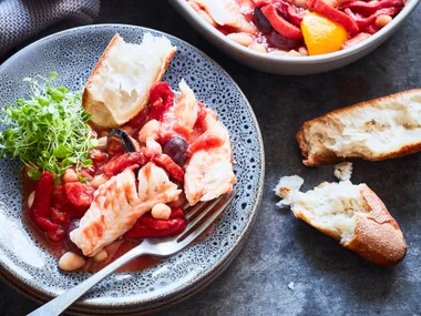 Smoky baked fish stew