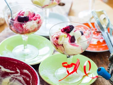 Berry and spiced custard parfait