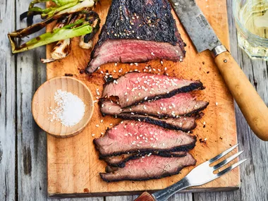 Korean beef and spring onions