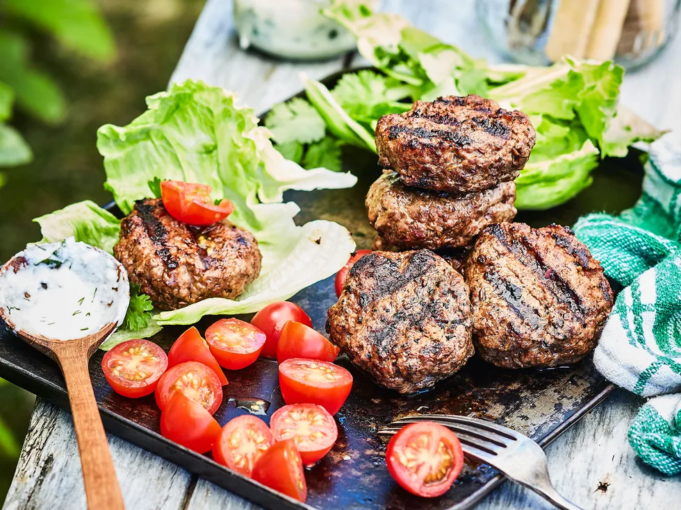 Homemade merguez sausage patties