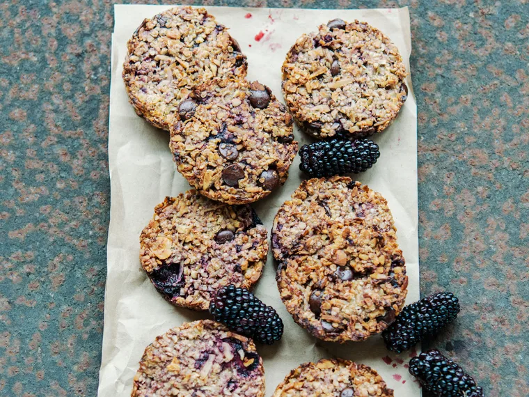 Dairy-free breakfast cookies with berries, oats and nuts