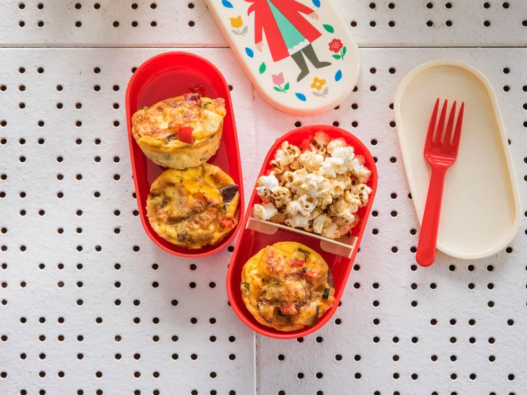 Mini muffin pan vegetable and cheese frittatas