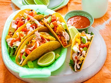 Piri piri chicken and corn tacos