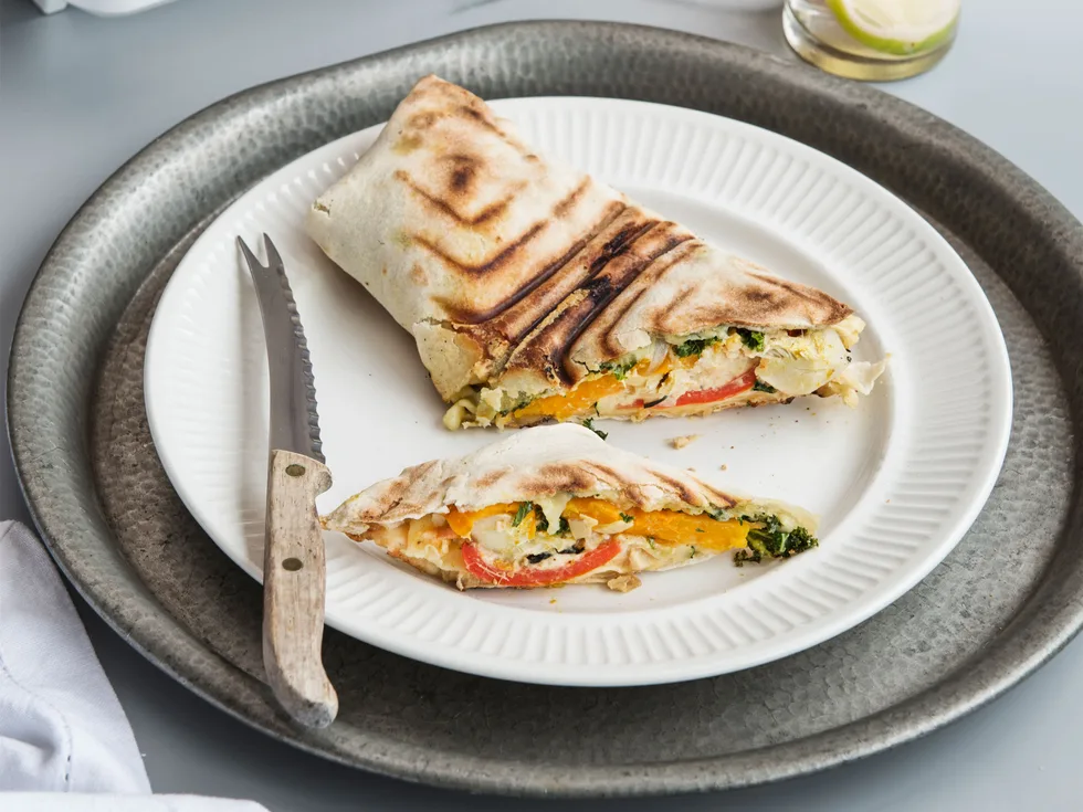 Vege and cheese wrap