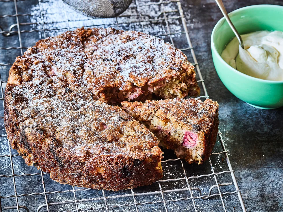 Heather’s rhubarb and ginger cake