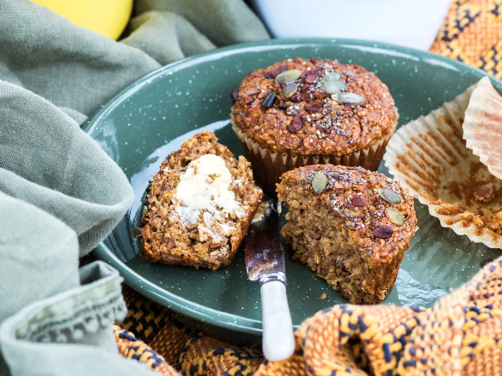 Great-start-to-the-day banana bran muffins